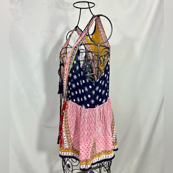 Patrons of Peace paisley floral print v neck front tie tank size S - Picture 3 of 7